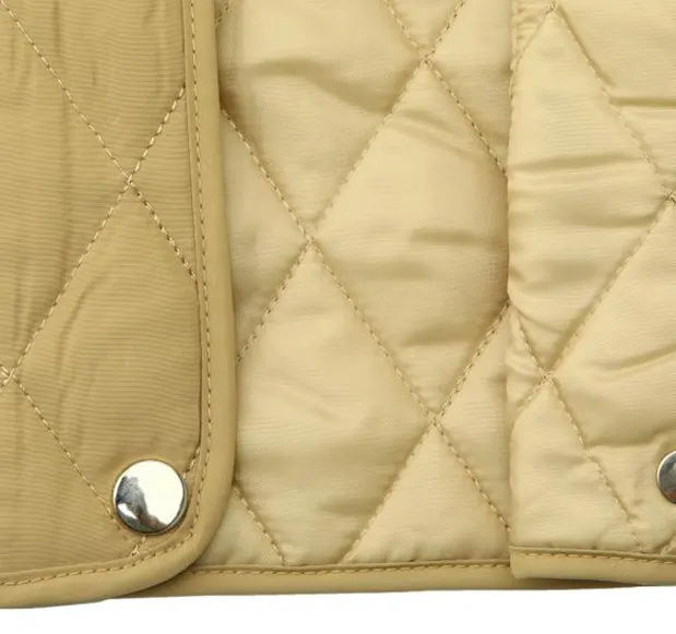 Solid Contrast Collar Hoodless Padded Jacket